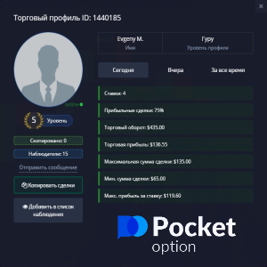 Копирование сделок у брокера Pocket Option