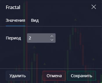 настройки Fractals