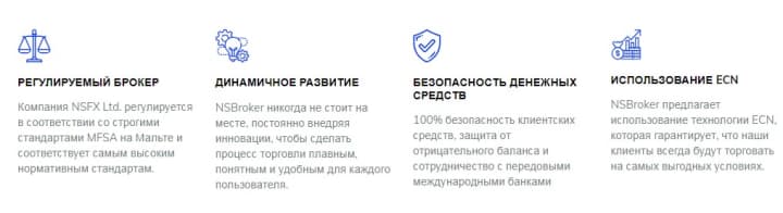 торговые условия брокера nsbroker