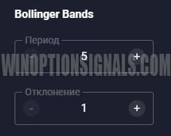 настройка Bollinger Bands в секретном граале quotex