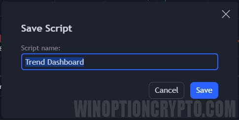 сохранение скрипта в trading view