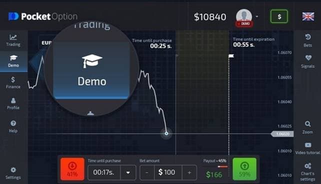Демо-счет PocketOption
