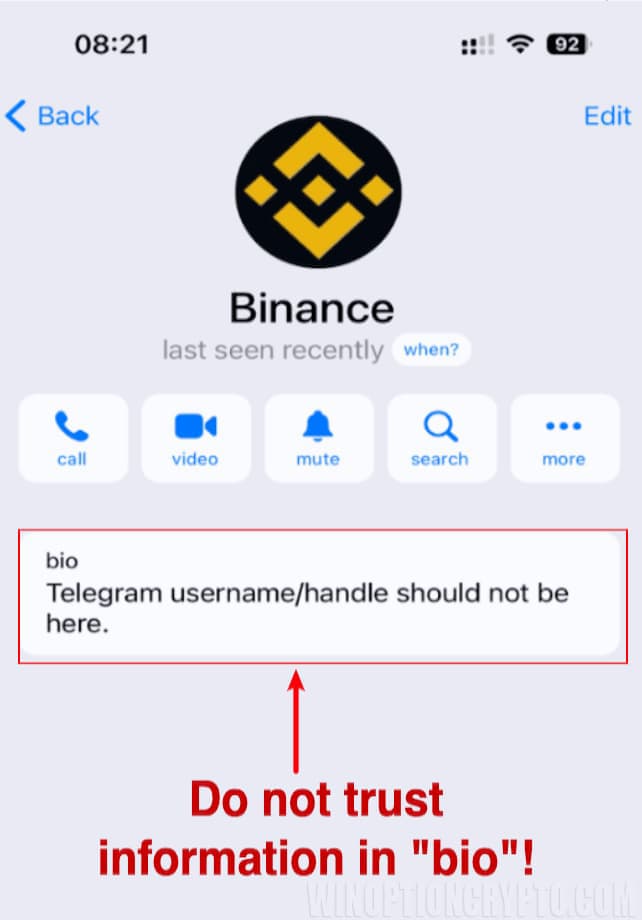 фейковая служба поддержки binance 