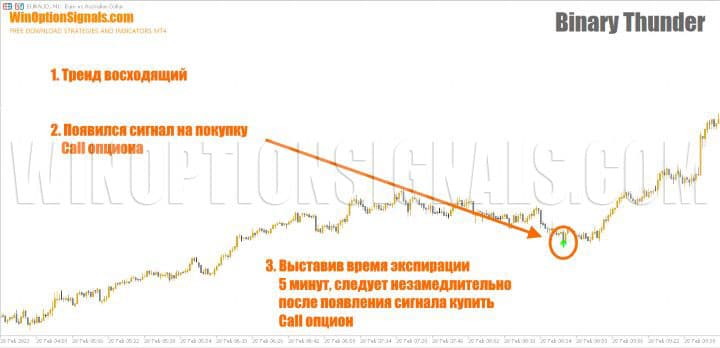 опцион call Binary Thunder