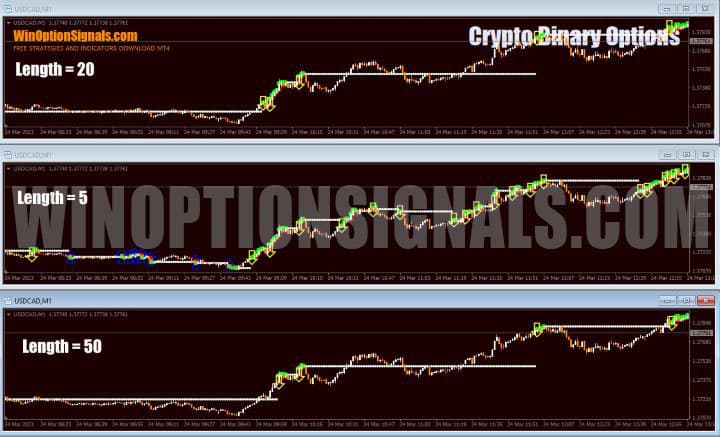 настройка параметра length в Crypto Binary Options