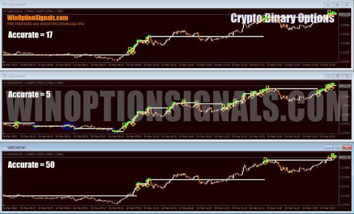 настройка параметра accurate в Crypto Binary Options