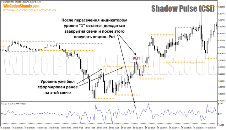 Put по индикатору Shadow Pulse