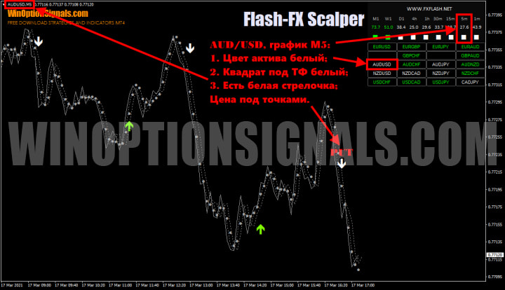 опцион put в Flash FX Scalper