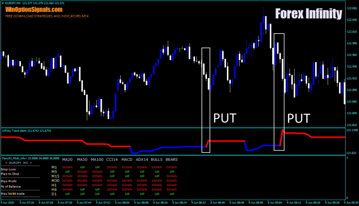 Опционы Put в стратегии Forex Infinity Strategy