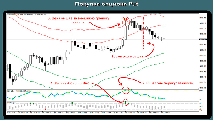 Покупка Put опциона по стратегии VIJ Light